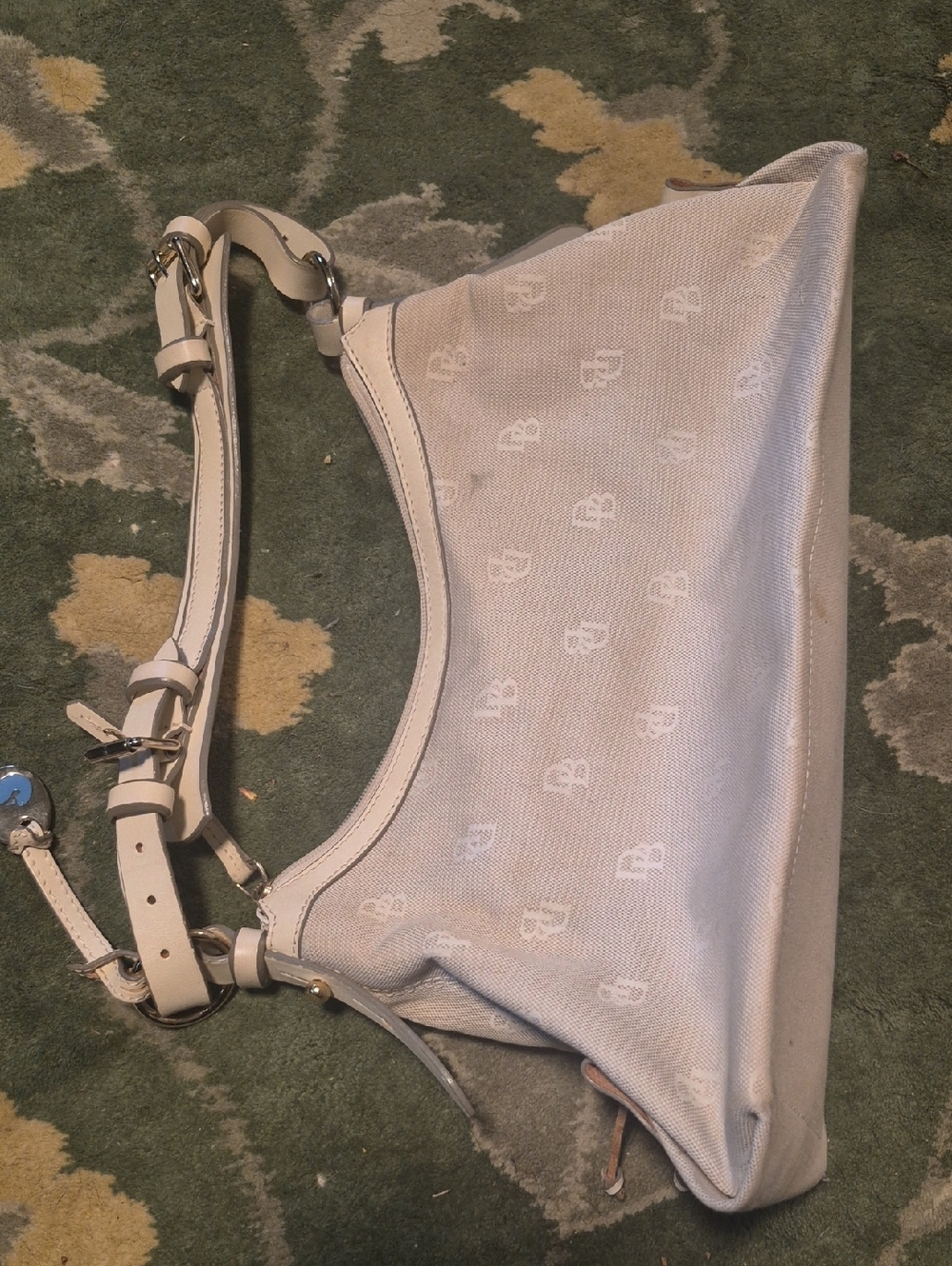Dooney & Bourke Cream/White Monogram Shoulder Bag